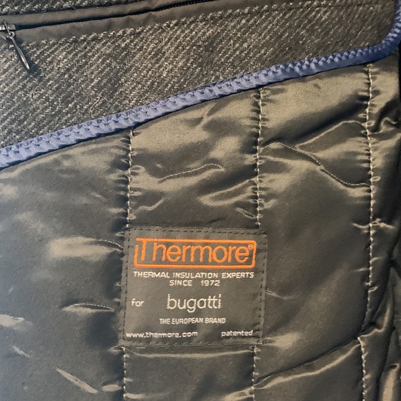 Bugatti | Men’s XL Dress Coat | Charcoal Grey with Thermore Technology - Picture 6 of 8